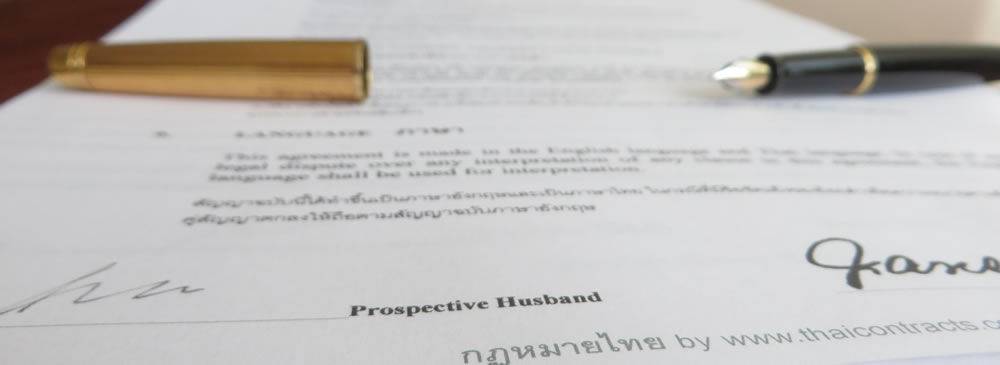 Prenuptial agreement Thai and English